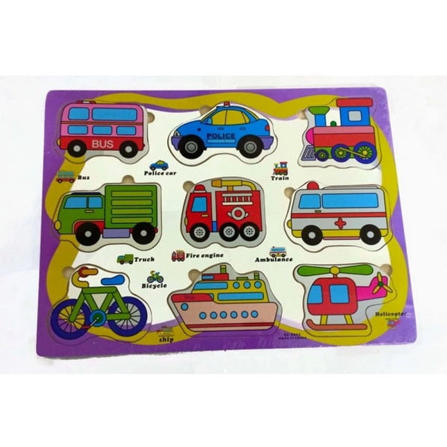 Wooden Vechiles Board - EKT2235