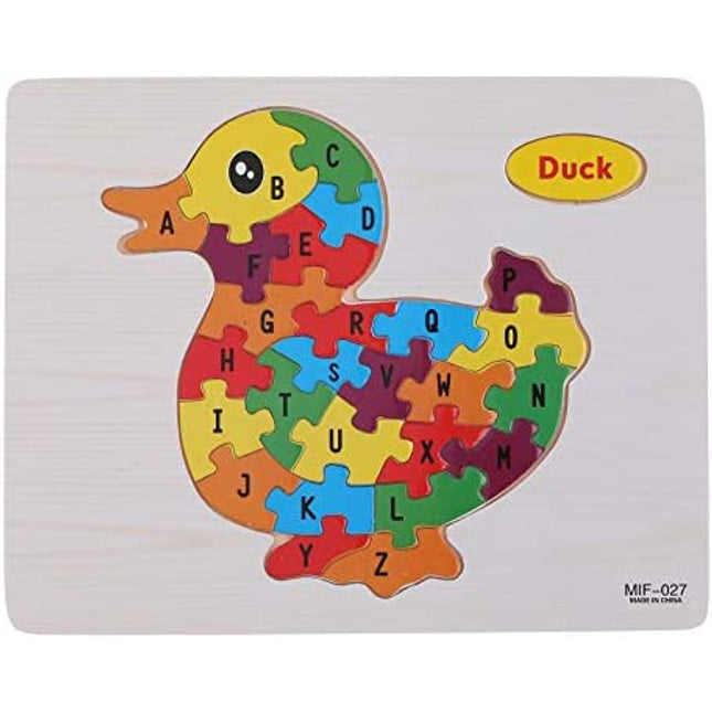 Wooden Jigsaw Puzzle with name Board - Duck - EKT2245