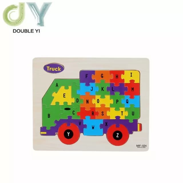Wooden Jigsaw Puzzle with name Board - Truck - EKT2246