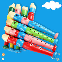 Load image into Gallery viewer, Wooden Flute - colorfull- random colros will be shipped - 1 pc flute - EKT2247
