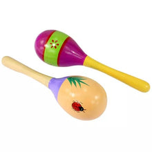 Load image into Gallery viewer, Wooden Egg bell ratlle - Random design will be shipped
