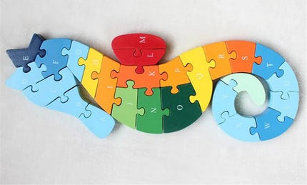 Wooden alphabet and number Chunky Jigsaw puzzles - Sea Horse - EKT2261