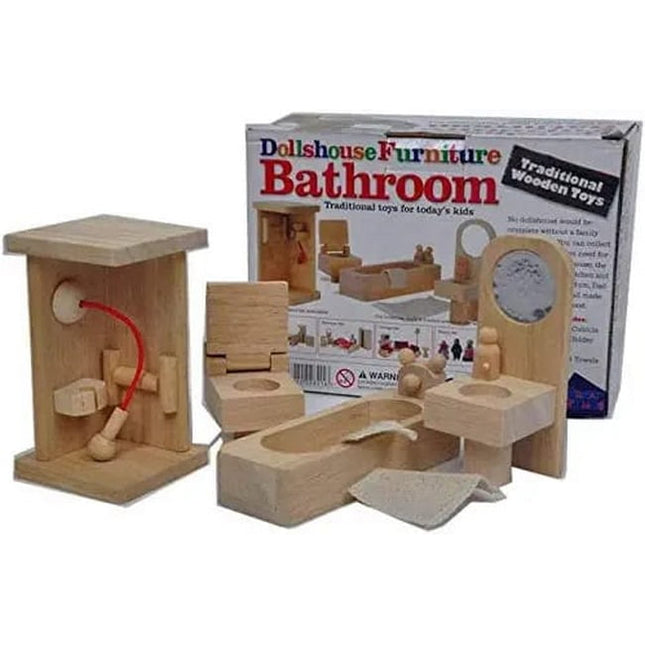 Wooden Miniature Furniture set - Bathroom - EKT2271
