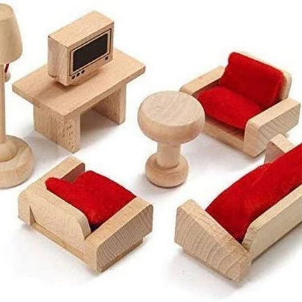 Wooden Miniature Furniture set - Lounge - EKT2272