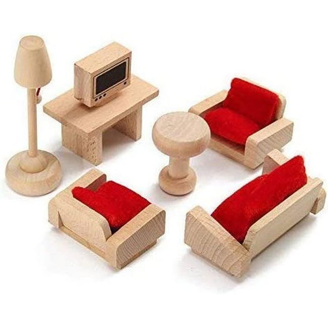 Wooden Miniature Furniture set - Lounge - EKT2272