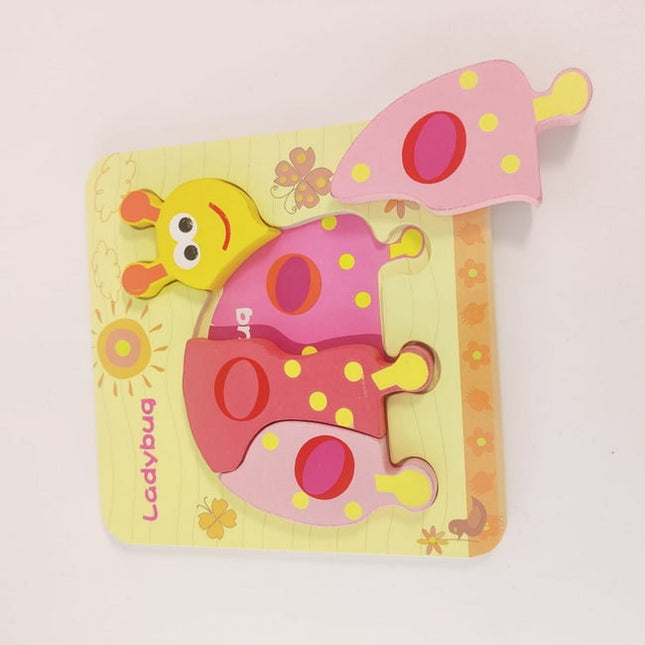 Wooden Chunky Puzzles - Lady bug - EKT2280