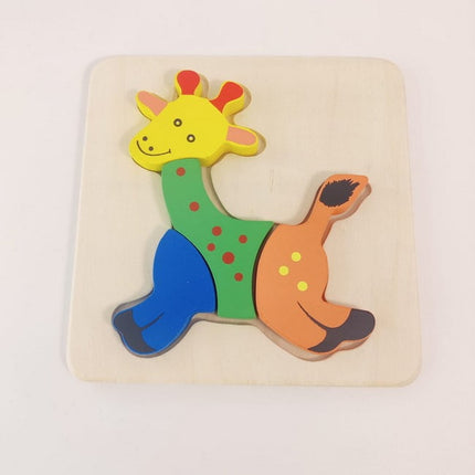 Wooden Chunky Puzzles - Short Girafee - EKT2281