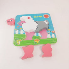 Load image into Gallery viewer, Wooden Chunky Puzzles - Sheep - EKT2282
