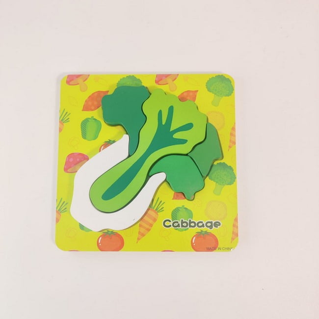 Wooden Chunky Puzzles - Cabbage - EKT2287