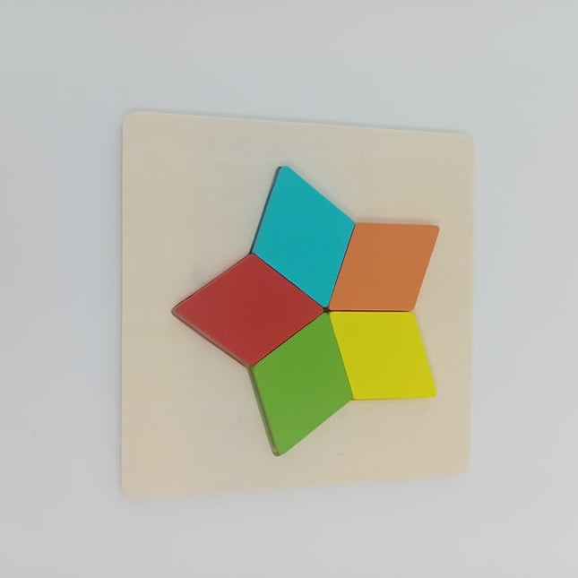 Wooden Chunky Puzzles - Diamond Flower - EKT2299