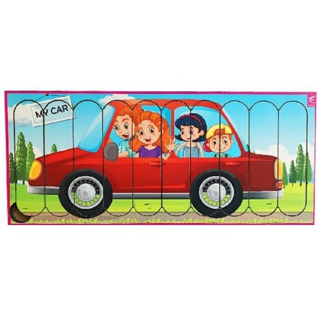 Extrokids Wooden Strip Puzzle My Car - EKW0004C