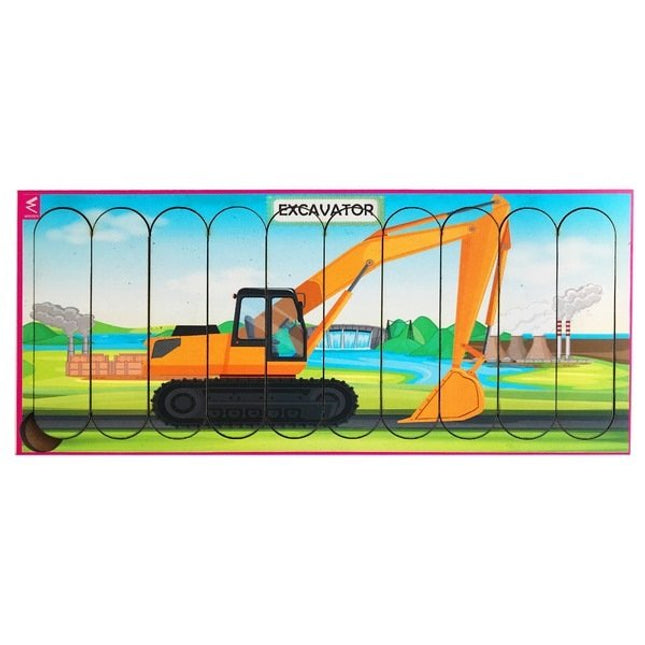 Extrokids Wooden Strip Puzzle Excavator - EKW0004E