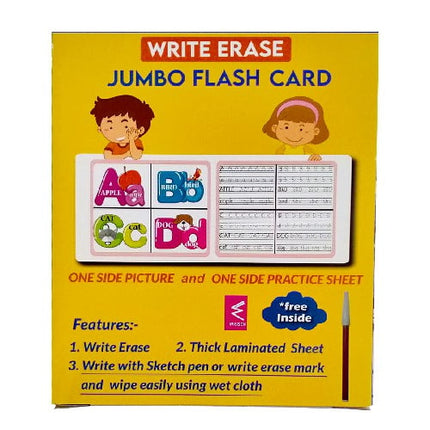Extrokids Write erase Alphabet learning with from A-Z Activity flash Card - EKW0006
