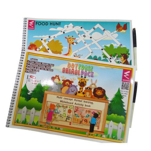 Extrokids Write erase Activity Book on Animals - EKW0022