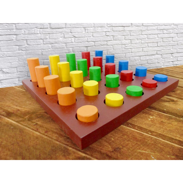 Extrokids Wooden Shape and Colour Sorter Height Based - EKW0031