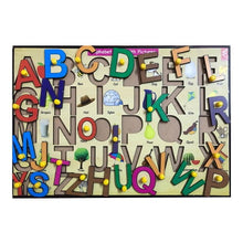 Load image into Gallery viewer, Extrokids Wooden Capital Alphabet learning Educational Knob Tray-12*18 inch - EKW0055
