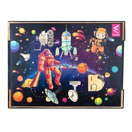 Extrokids Wooden Jigsaw puzzle -12*9 inch- Space theme - EKW0061A