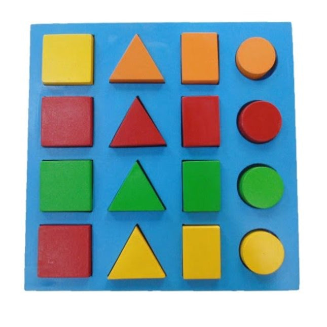 Extrokids Wooden Four Line Colour and Shape Sorter - EKW0065