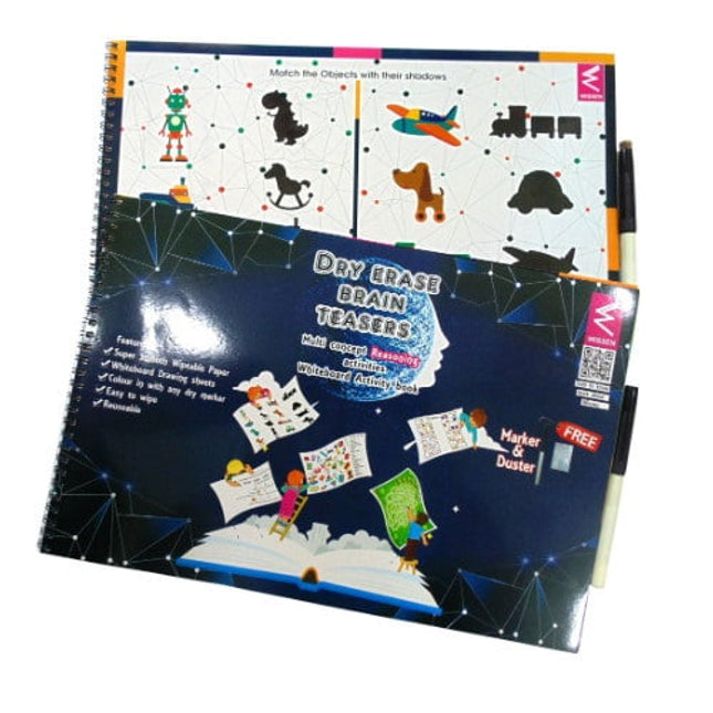 Extrokids Write Erase Brain teaser Reasoning Activity Book - EKW0068