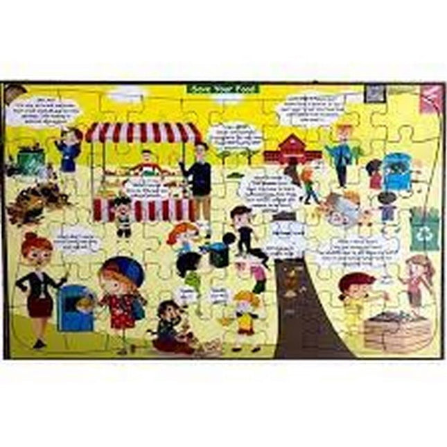 Extrokids save your food Learning Jigsaw Puzzle-EKW0072