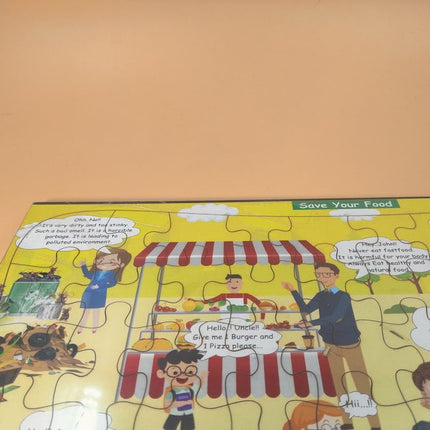 Extrokids save your food Learning Jigsaw Puzzle-EKW0072