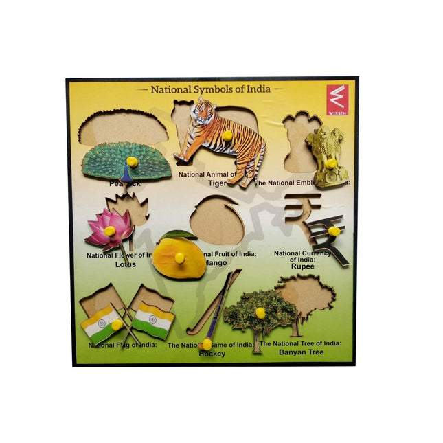 National Symbol Learning Wooden Educational Puzzle-12*12 inch - EKW0104