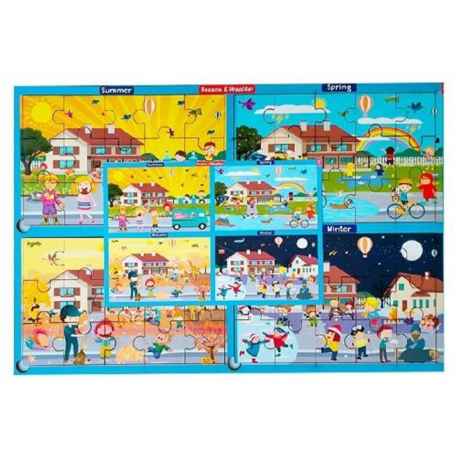 Season and Weather Learning Jigsaw Puzzle -Dual -12*18 inch - EKW0120
