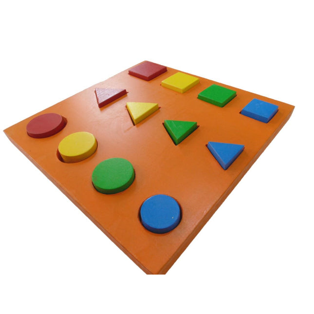 Wooden Three line Colour and Shape Sorter - EKW0122