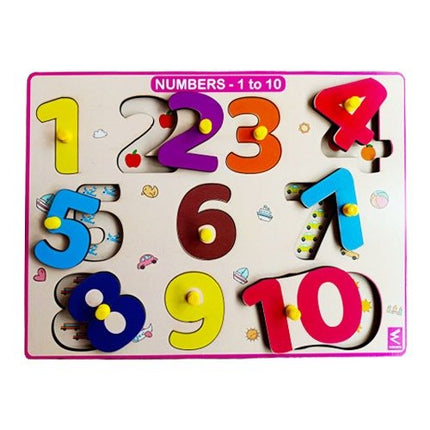 Wissen Number Learning Peg Board Puzzle 1-10 - EKW0158