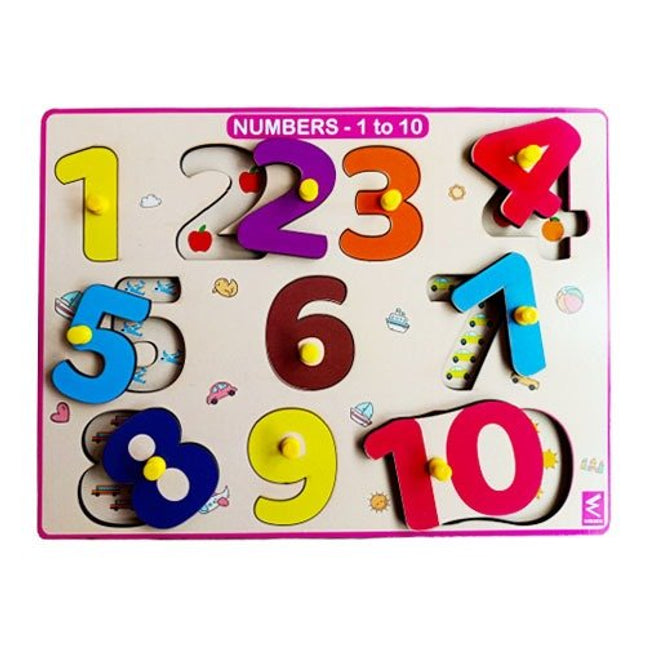 Wissen Number Learning Peg Board Puzzle 1-10 - EKW0158