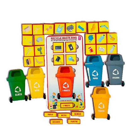 Recycle Bin and garbage matching puzzle - EKW0167
