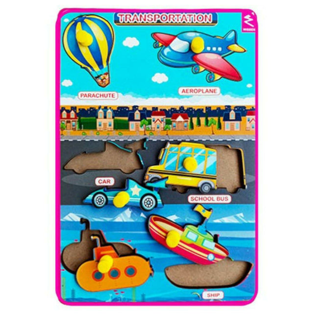 Wooden Transportation mini Board - 22*15 cms - EKW0178