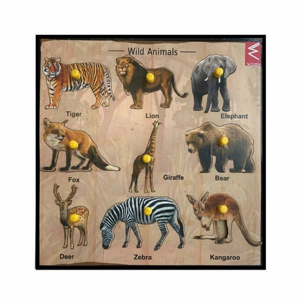 Extrokids Wild animals learning puzzle board