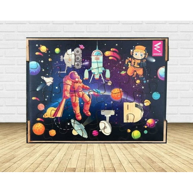 Extrokids wooden space puzzle board game