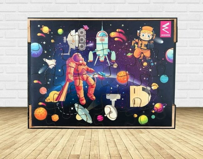 Extrokids wooden space puzzle board game