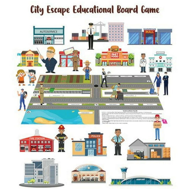 Extrokids city escape activity board game