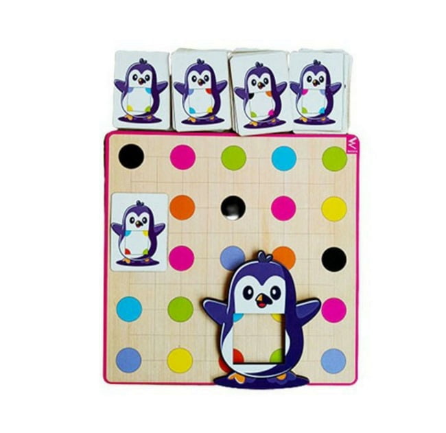 Extrokids penguin colour fraction match game