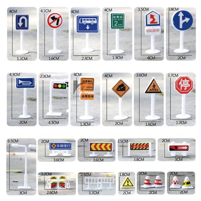 Signal Signs - Miniatures - White Color - EKT1122