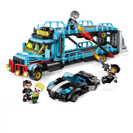 Police Battle Hunting Down Carrier Vehicle Building Set (441 Pieces) (Multicolor)