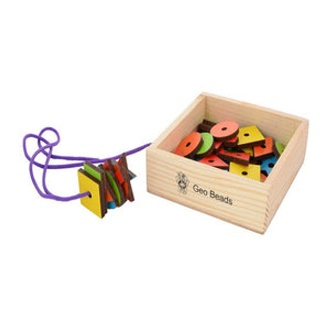 Geo Beads (Wooden) (50 beads) (In Wooden Box)
