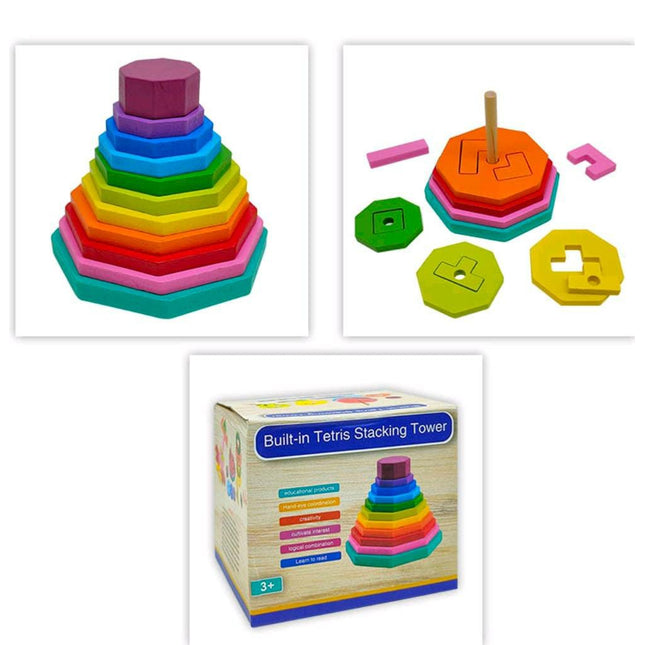 Extrokids built in tetris stacking tower - EKT1973