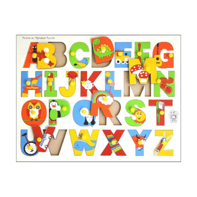 Picture On Alphabet Tray (With Knobs)