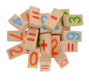 Number Building Blocks (0-9, 2 Each, & Math Signs)