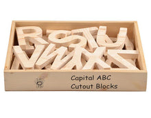 Load image into Gallery viewer, Capital ABC Cutout Block (A-Z) (in wooden box)
