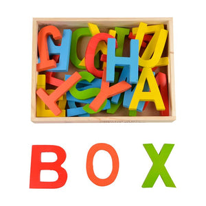 Capital ABC Cutout Block (A-Z) (in wooden box) Colored