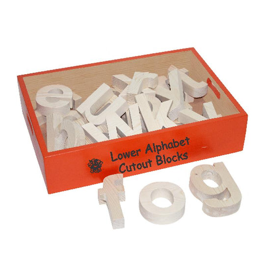 Lower abc Cutout Block (a-z) (in wooden box)