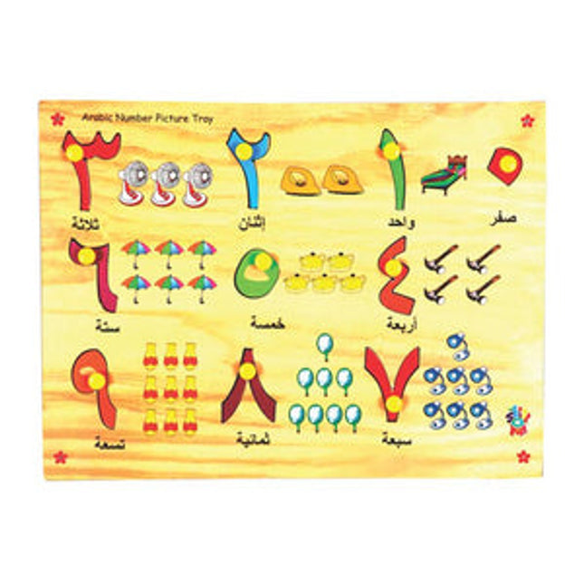 Arabic Number with Picture Tray (1-10)