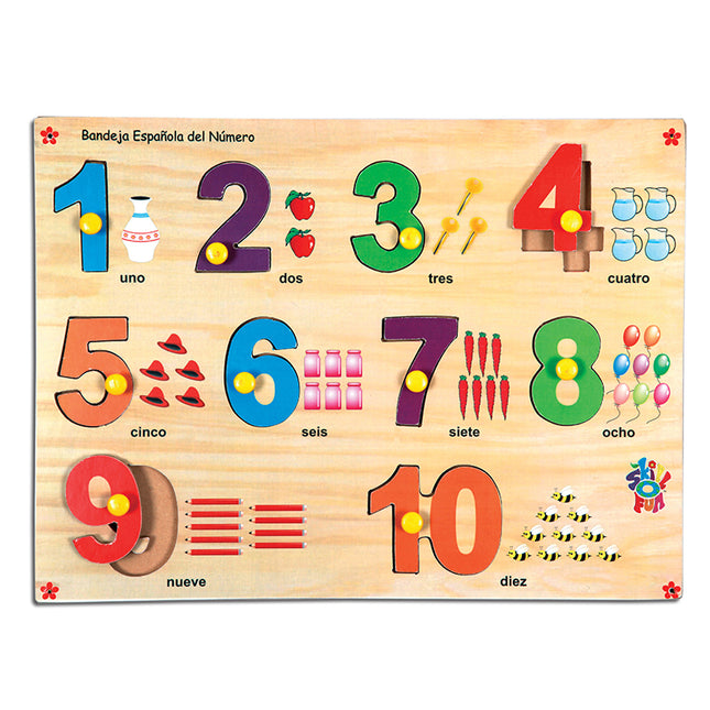 Spanish Number with Picture Tray (110)