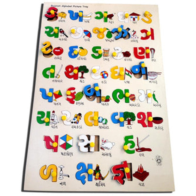 Gujarati Alphabet with Picture Tray