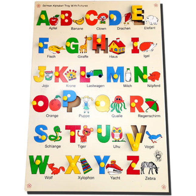German Alphabet with Picture Tray